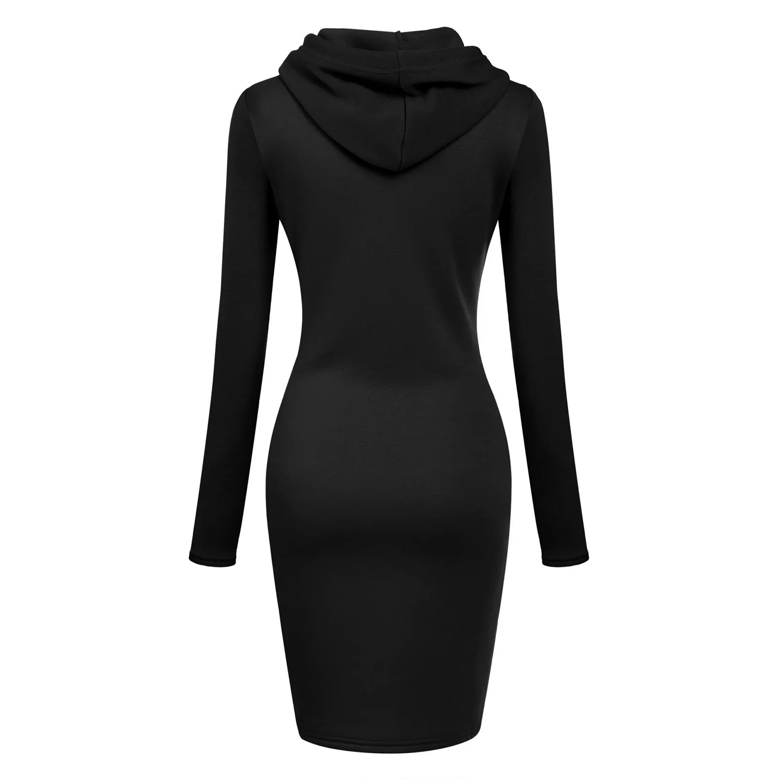 Christmas Bodycon Dress Women Sequin Red Hat Wine Glass Print Long Sleeve Hooded Sweatshirts Dress With Pocket Casual Vestidos