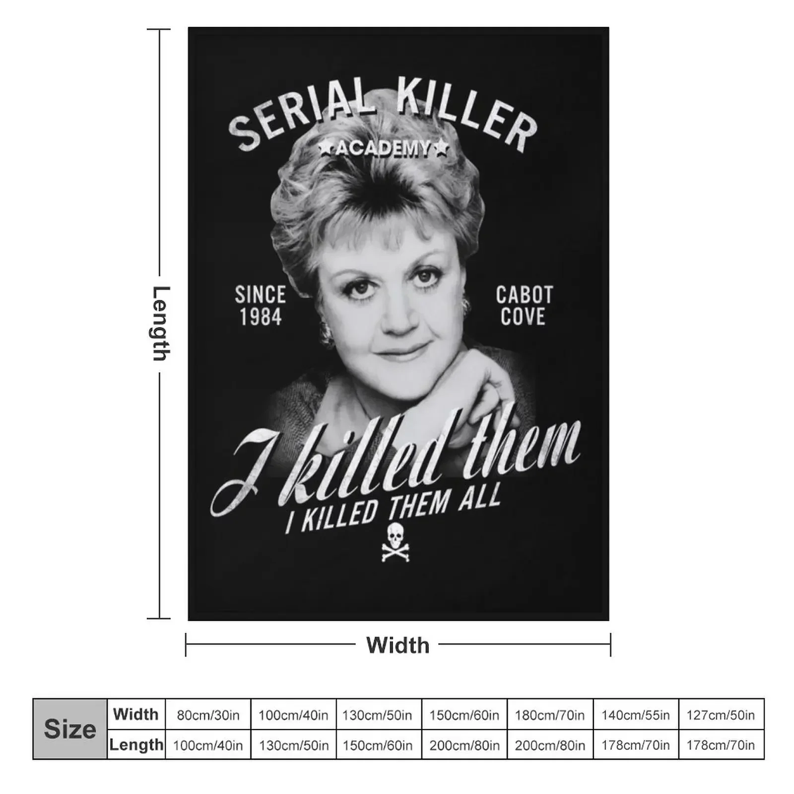 Vintage Jessica Fletcher I Killed Them I Killed Them All Throw Blanket Bed covers Sofa Throw Blankets