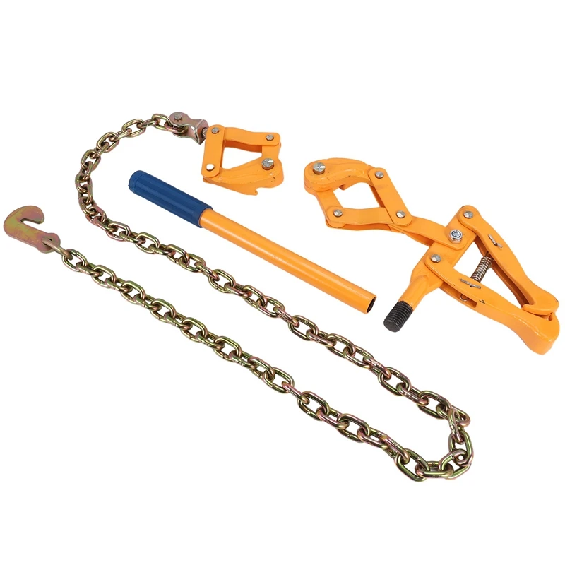 ABZG-Chain Strainer Fence Repair Compact Tool,Barbed Wire Tightener 47.25 Inch Chain Capacity 2200Lbs Barbed Wire Stretcher