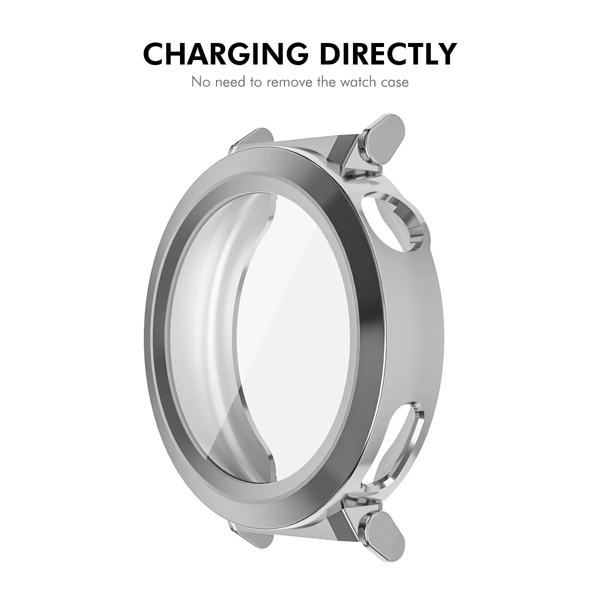 Für Huawei Watch GT 5 Pro 42 mm TPU-Uhrengehäuse ENKAY HAT PRINCE Galvanik-Uhrenabdeckung mit Displayschutzfolie – Rosa