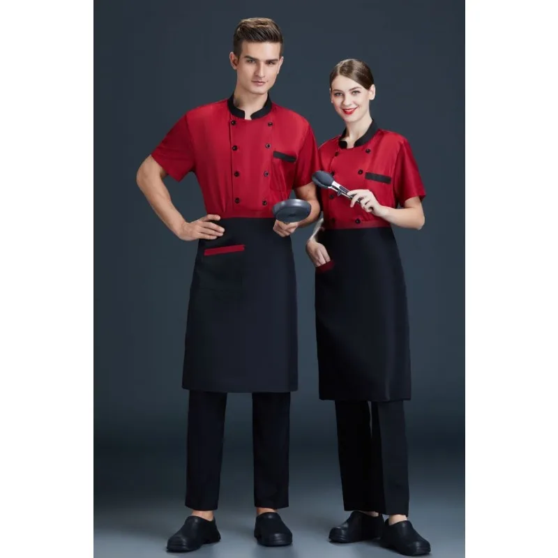 Herren-Kochmantel in Übergröße, langärmelig, zweireihig, Hotel- und Restaurantuniform