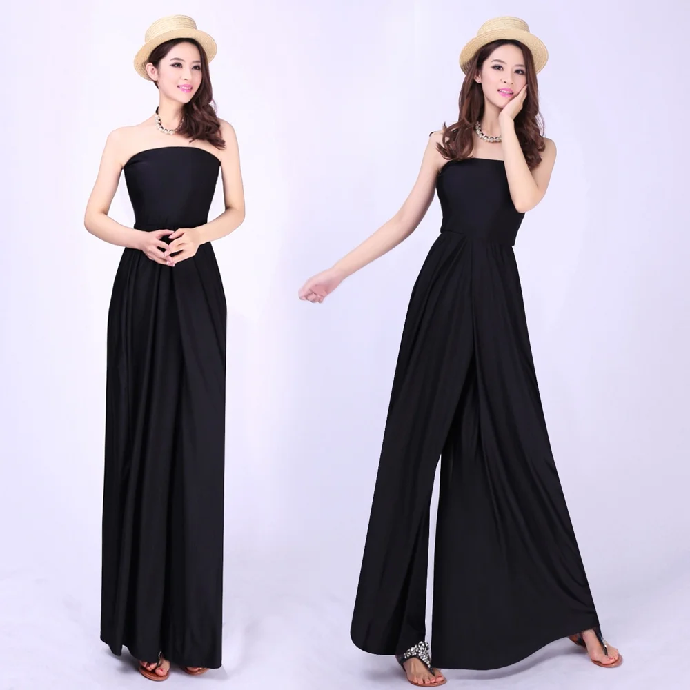 

Комбинезон с высокой талией и широкими штанинами, женский эластичный повседневный комбинезон, рабочая одежда Rer для похудения, корейские длинные брюки со сложенным подолом