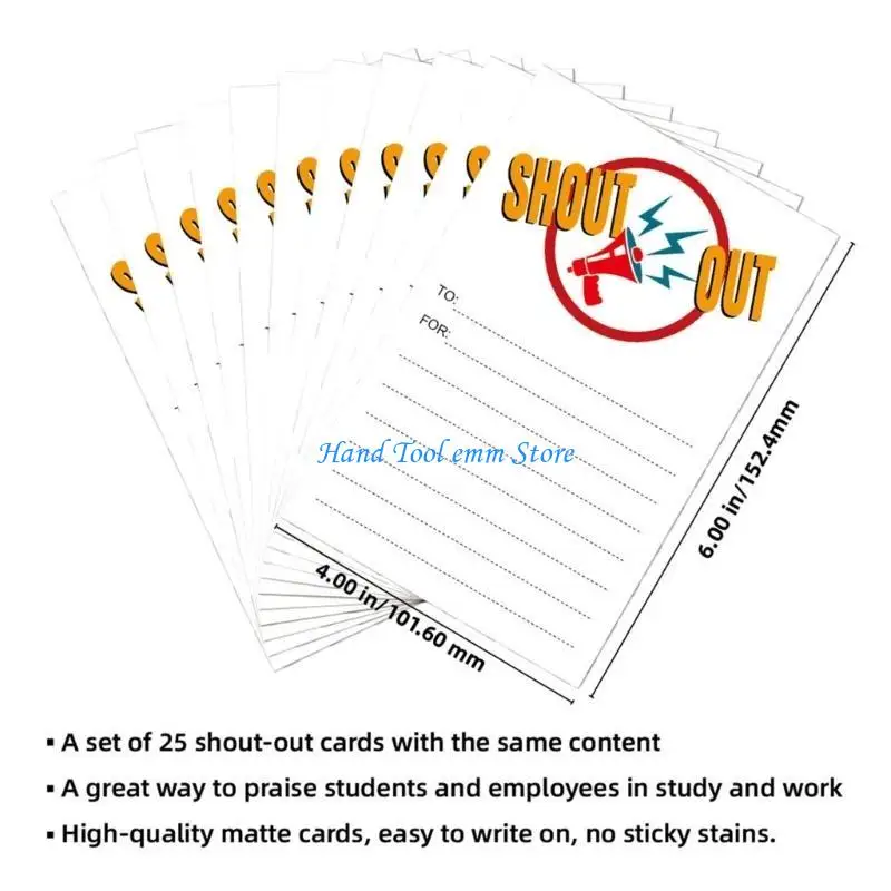 

H37F 25 Sheets Shout Out Cards Student Appreciation Reward Cards For Student Teachers Employees Bulletin Board Display