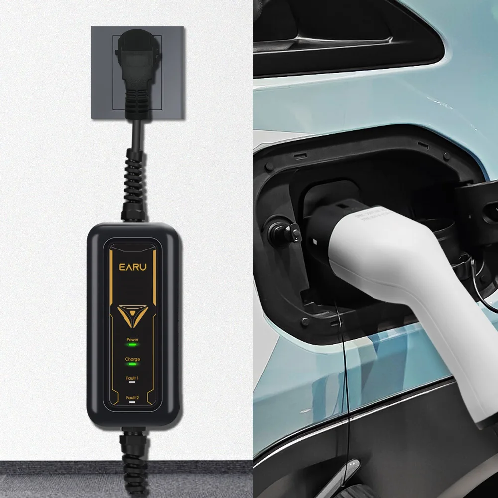 Type2 5M 16A EV Charger EU US UK Plug Portable IEC62196-2 EVSE Charging Cable Type1 SAE J1772  for Electric Car