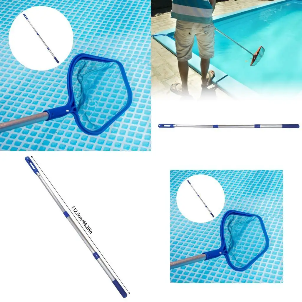 

R6FE Aluminum Alloys Pool Brush Poles Retractable Swimming Pool Poles Pond Garden Tool