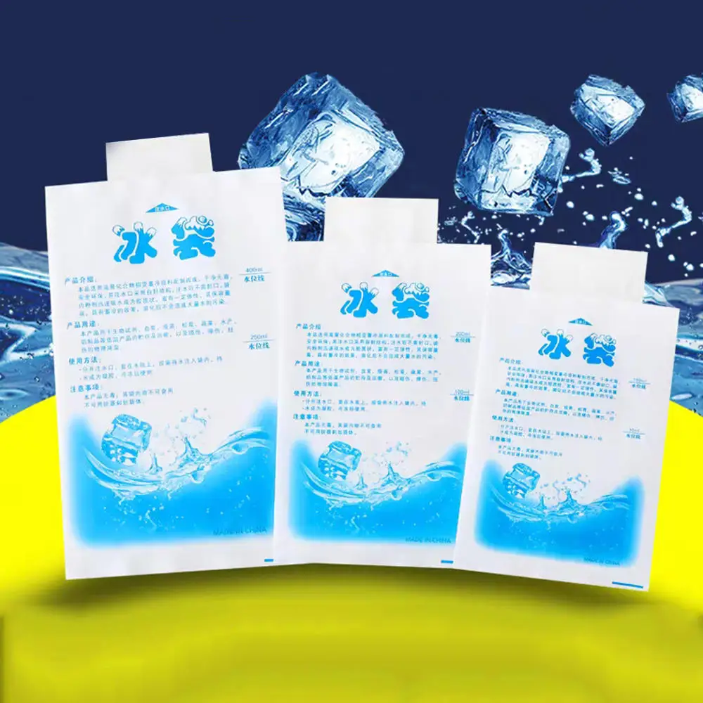 Absorbent Ice Packs Reusable Self-priming Ice Icing Packs Cold Compressed Beverages Chilled Food Preservation Gel Dry Ice Packs