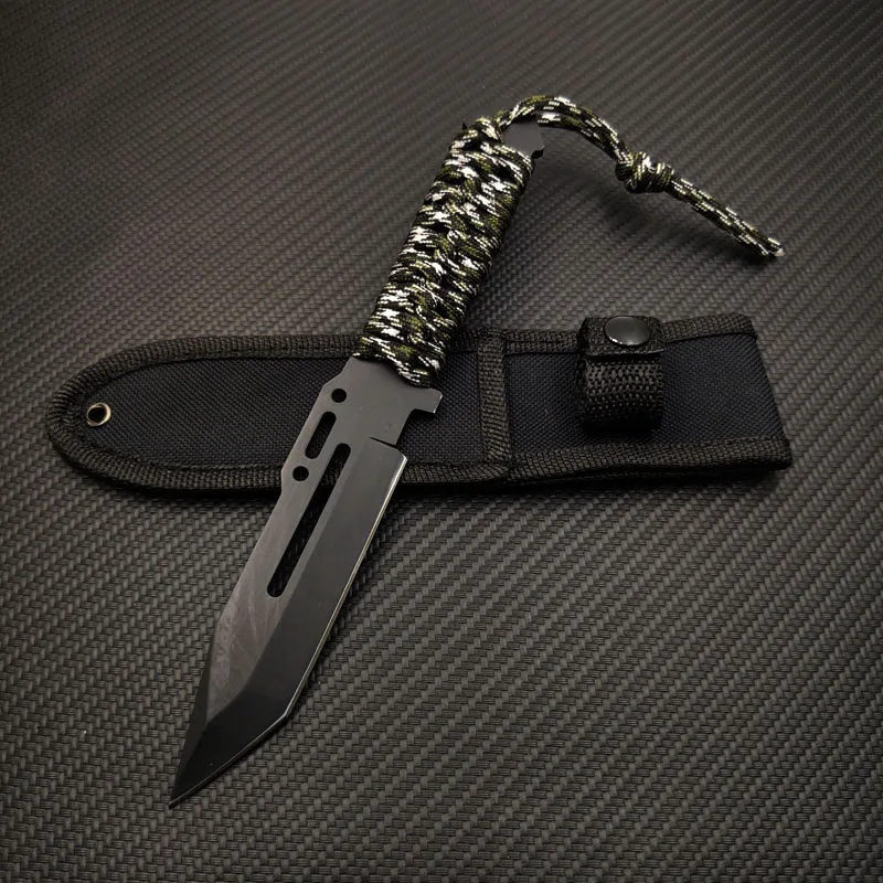 Real CS GO Paracord knife Counter Strike Tactical Straight cutter coltelli da caccia guaina da campeggio sopravvivenza coltello colorato