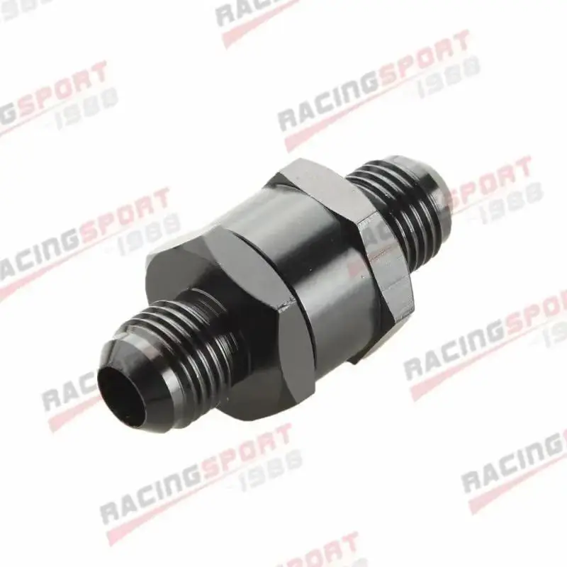 4AN AN4 AN-4 Fuel Non Return One Way Check Valve Petrol Diesel Aluminium Black