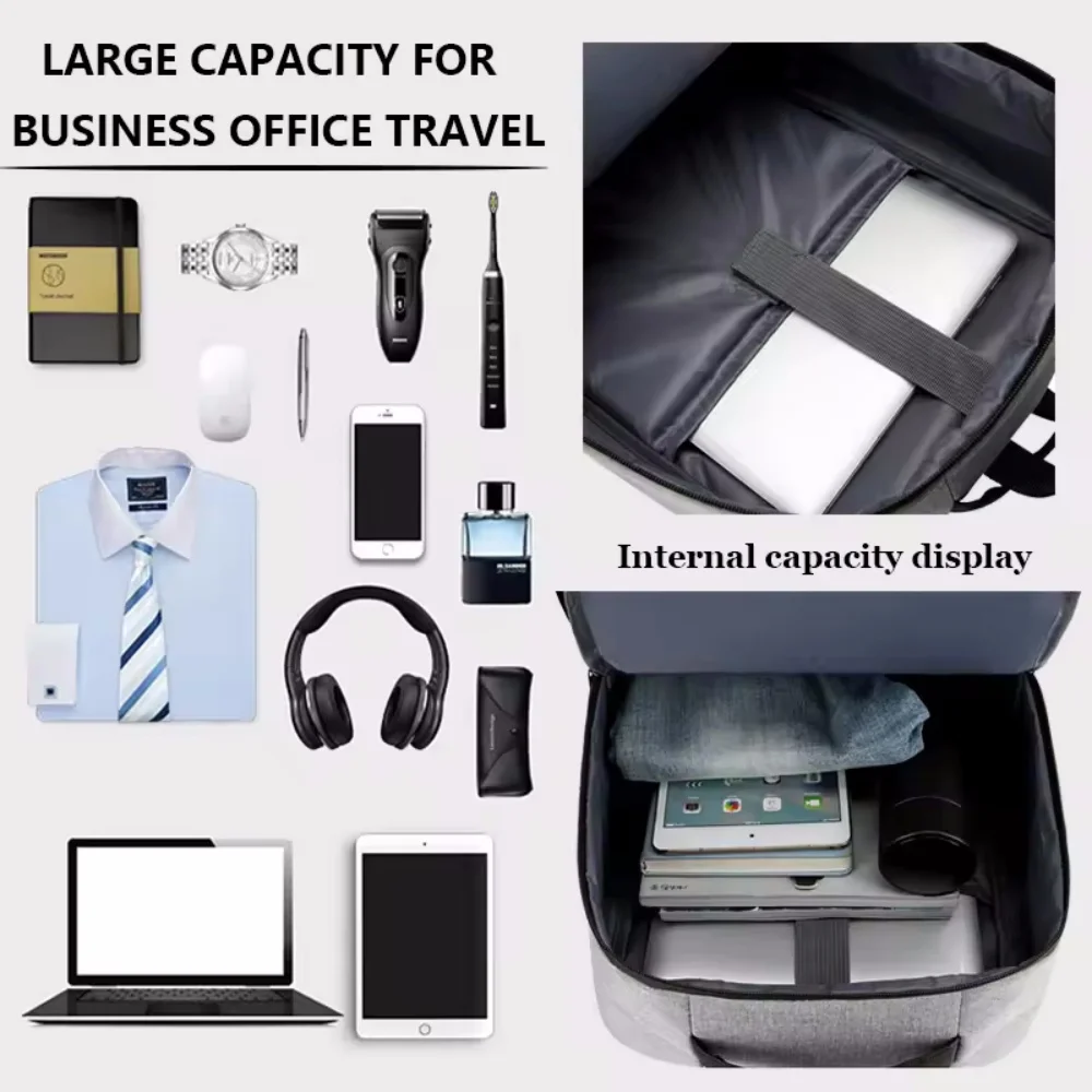 Waterproof Men's Business & School Backpack - 15.6 Inch Laptop Compartment, USB Port & Large Capacity