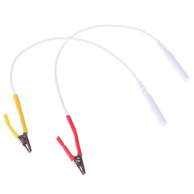 1pcs 19.5cm Tens/Ems tieline Alligator Clip Cable Wire Electrode For SDZ-II Electronic Acupuncture 2mm Pin Type Cable