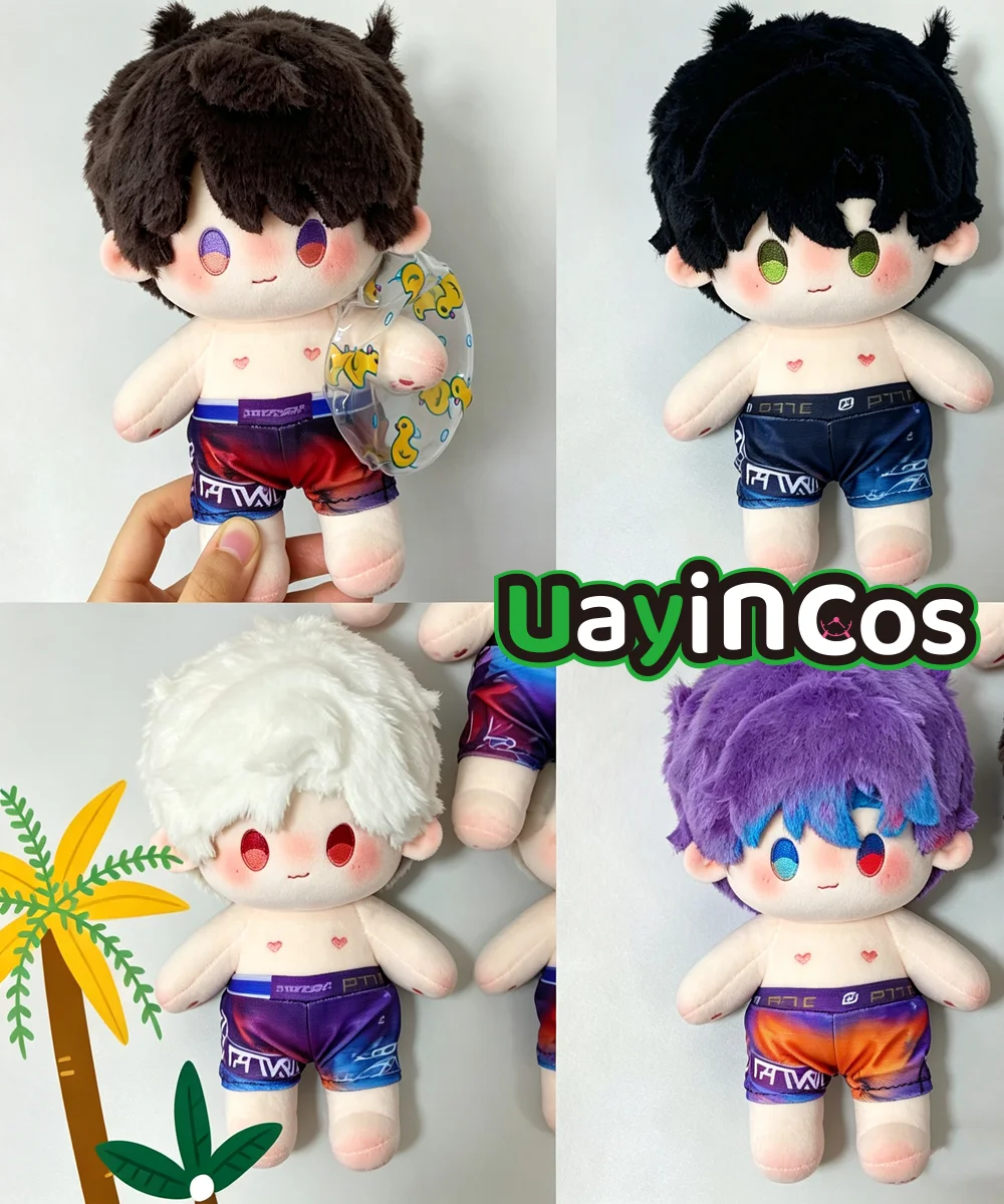 In Stock 20cm Doll Clothes Love and Deepspace Sylus Rafayel Zayne Caleb Swimming Trunks Seaside Beach Suit Plushies Doll Anime