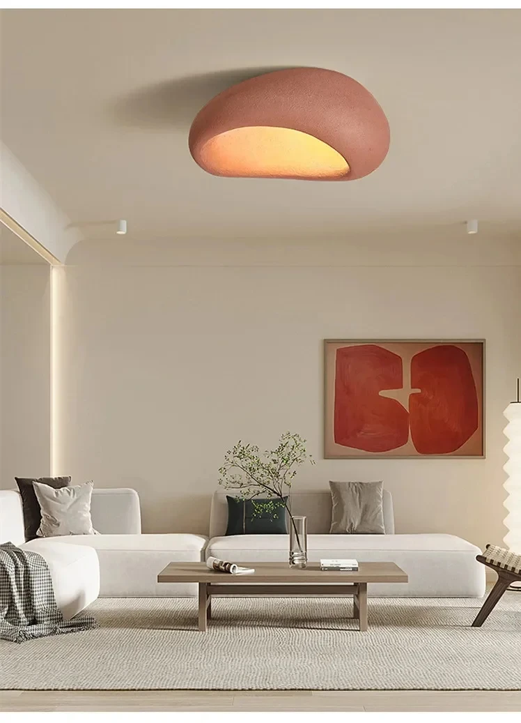 Nordic Wabi Sabi Ceiling Lamp Energy Saving Light LED Chandelier for Living Room Dining Room Bedroom Home Decor Lighting Fixture