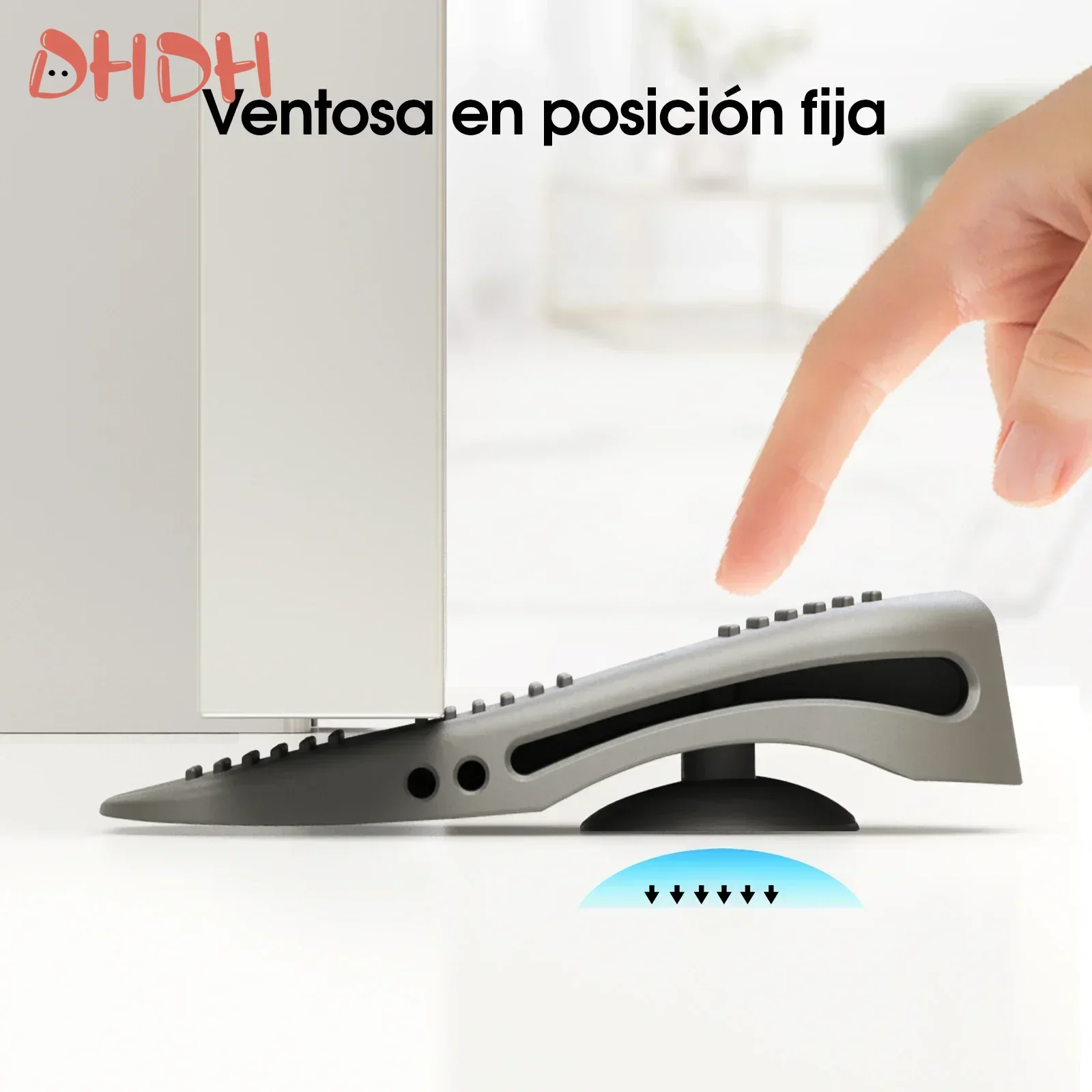 Silicone Door Stopper Shock Absorbent Block Wedge Baby Safety Protector Door Stop Anti-collision Suction Cup With Easy Storage