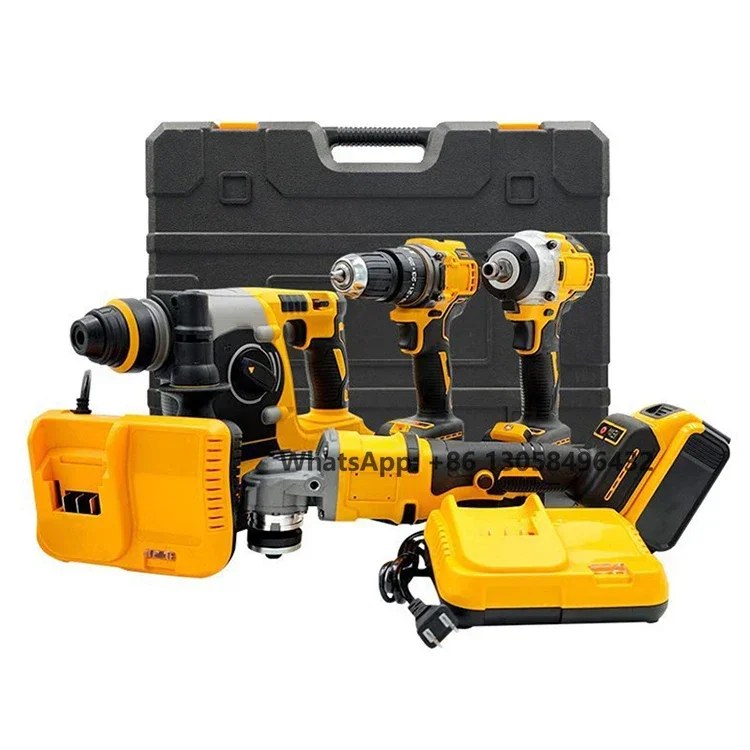 Professional Tool Sets 42v 21v 4.0ah Lithium Battery Cordless Driver Power Car Impact Wrench Set