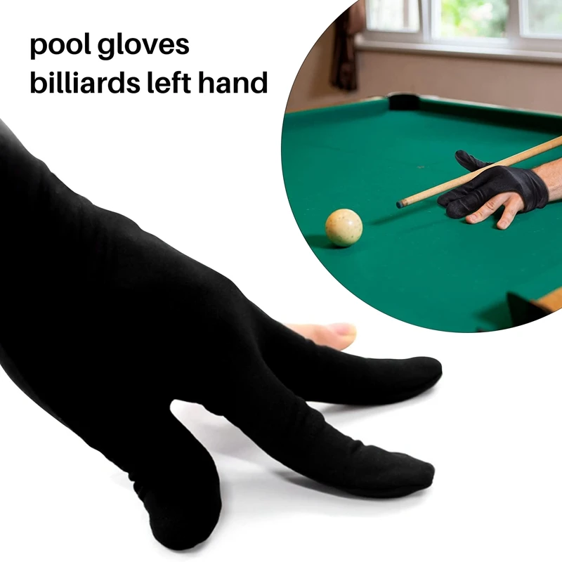 10Pcs Billiard Gloves 3 Fingers Left And Right Hand Glove Snooker Cue Pool Gloves