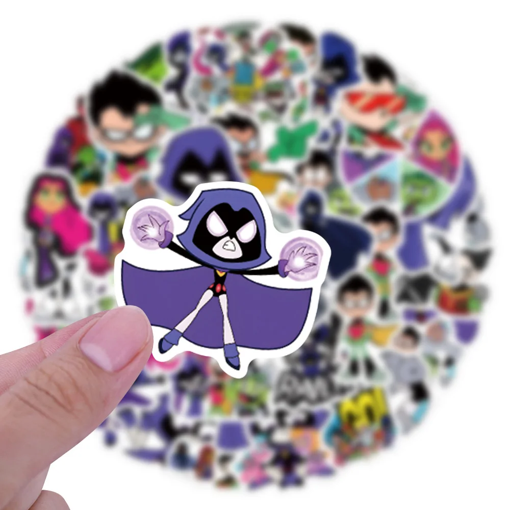10/30/60PCS Cartoon Teen Titan Sticker Superhero Decal Kids DIY Skateboard Guitar Laptop Phone Funny PVC Waterproof Graffiti Toy