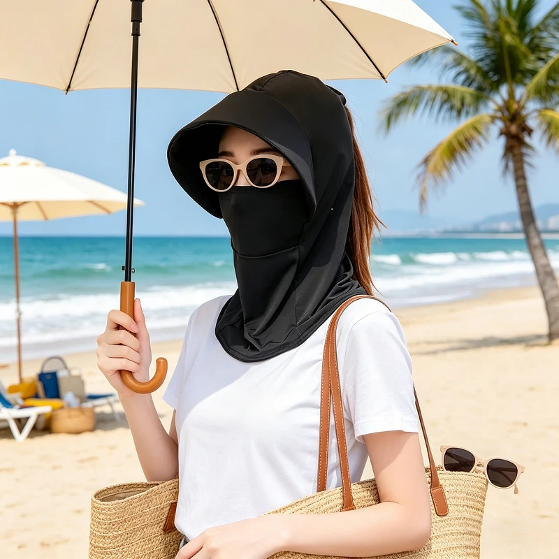 

Sunscreen Mask, Neck Protection Hat, Integrated Full Face Cycling Scarf, Face Protection, Sunshade Mask, Hat and Headgear