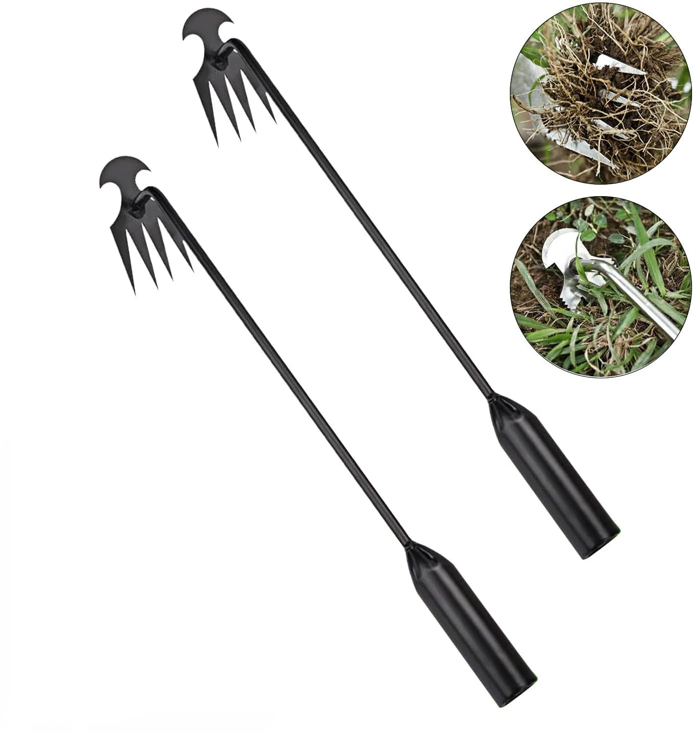 

2Pcs Stainless Steel Weed Puller Tool with 4Pcs Gloves Long Handle Weed Remover Tool Gardening Tools for Vegetable Gardening Bac