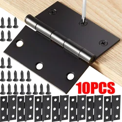 10/1Pc Hardware Stainless Steel Hinges Door Connector Drawer 6 Mounting Holes for Furniture Bookcase Window Cabinet Door Fitting