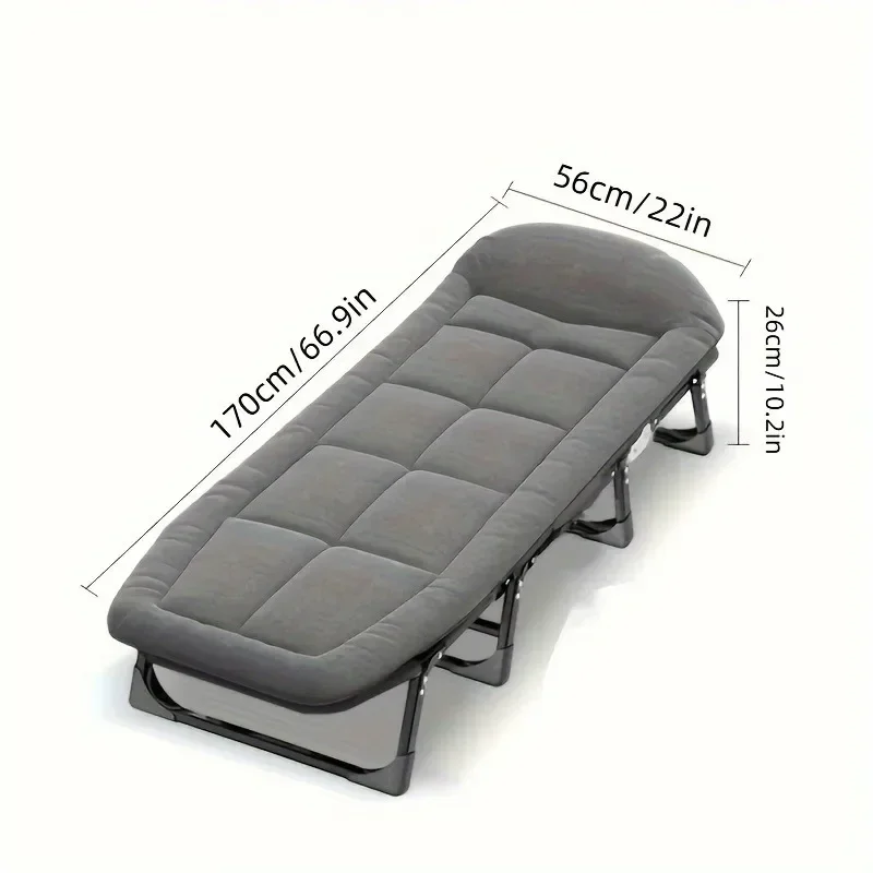 Portable Folding Bed, Aluminum Frame, Outdoor Leisure, Camping & Hiking Furniture, Adult Size, Steel Support, Easy Storage image 4