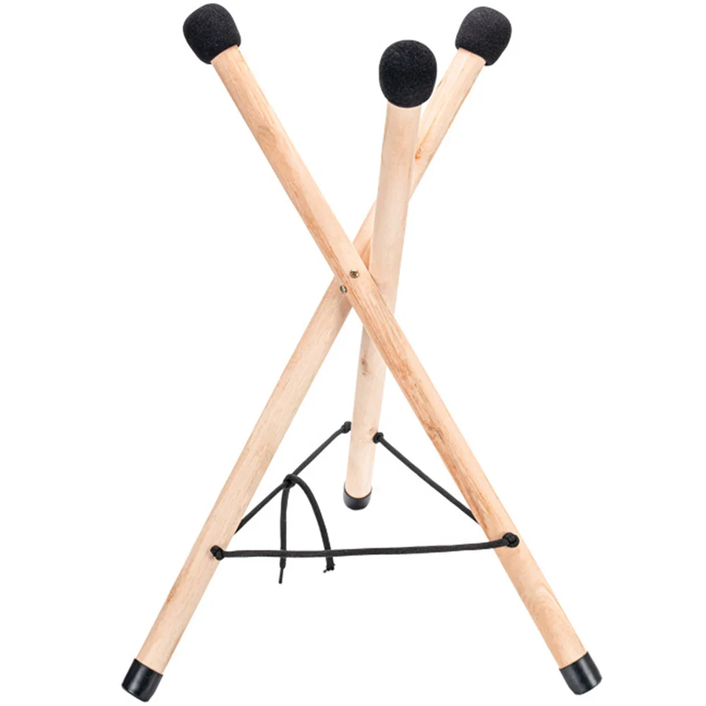 

Tongue Hand Drum Stand Support Wood Floor Triangle Bracket Hang Handpan Universal Folding Portable Drum Display Rack