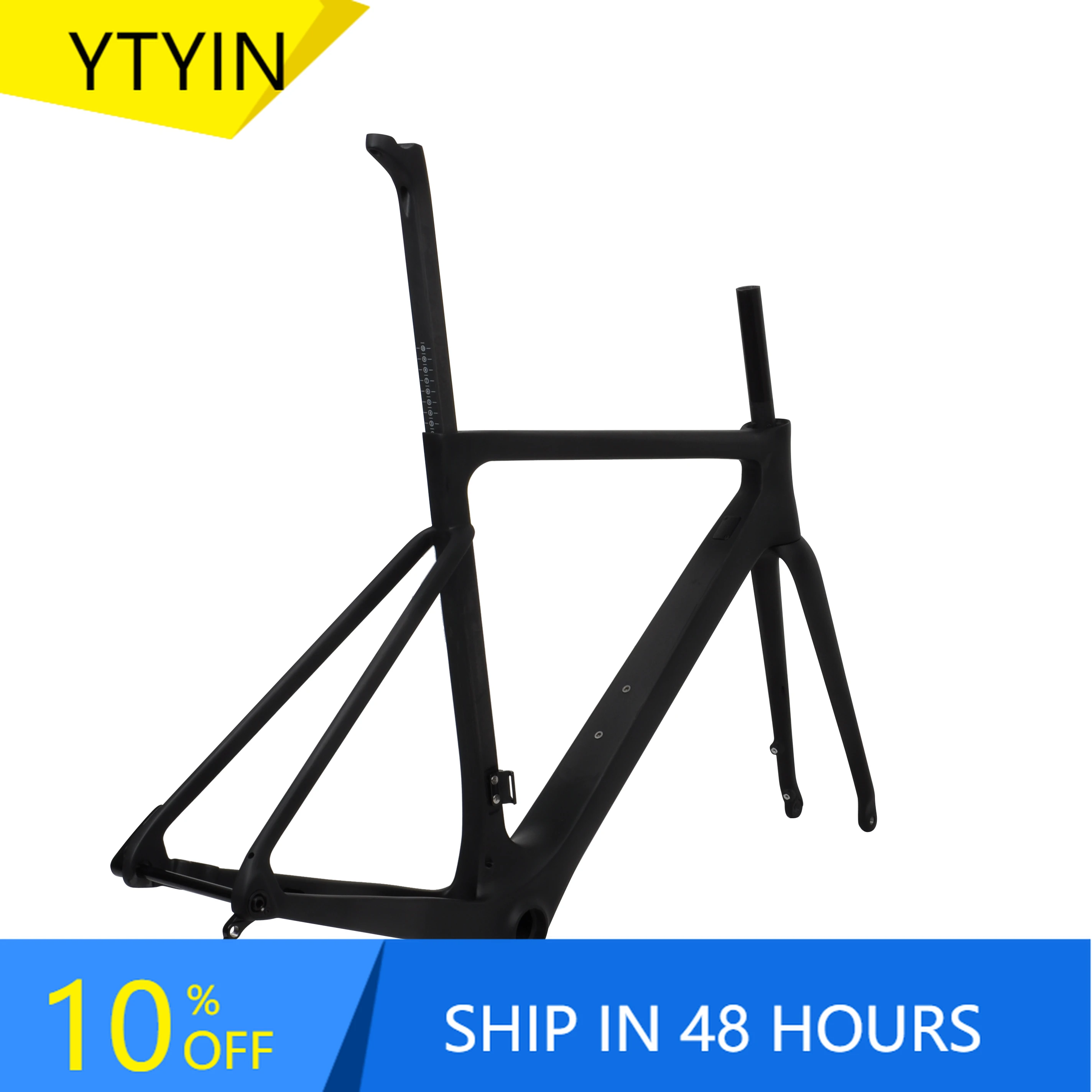 

YTYIN NEWEST FULL HIDDEN CARBON DISC ROAD BIKE FRAME R12 BRAND DISC BRAKE DI2 FLAT MOUNT ROAD BICYCLE FRAME