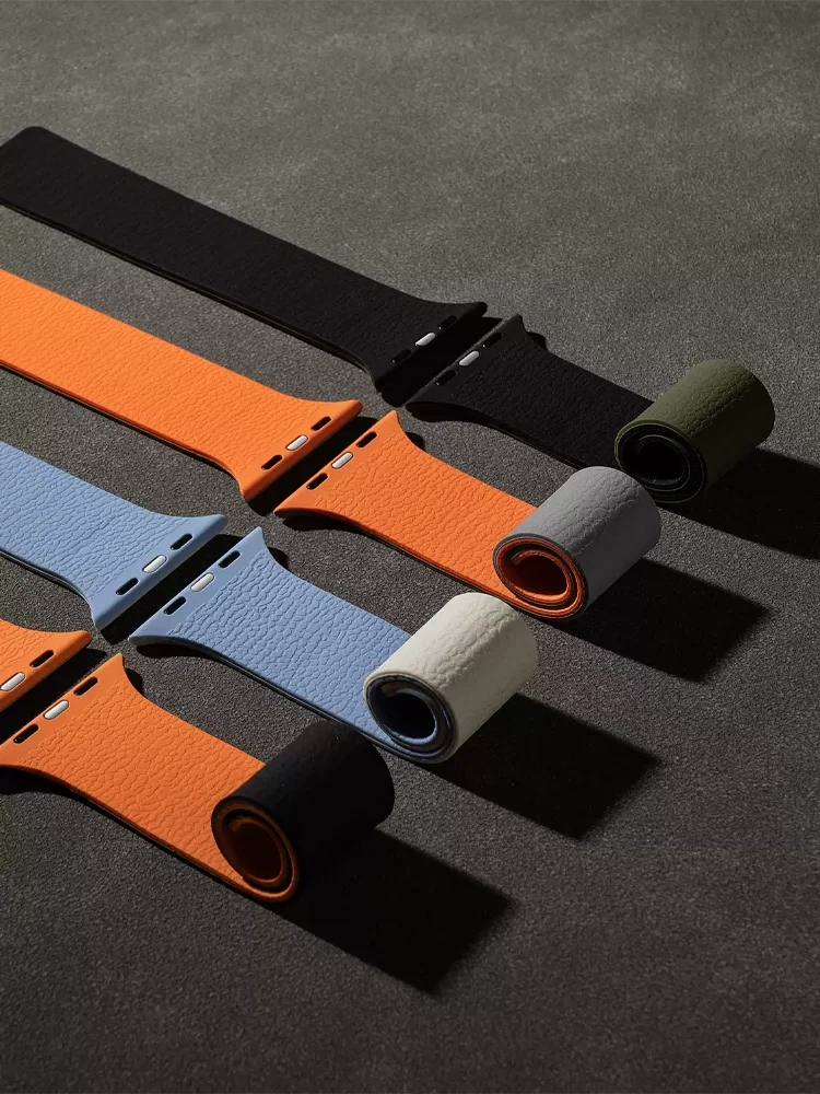 Tali untuk Apple Watch ultra3/2/1 49mm 45/42/46mm 40mm 41mm 2025 Gelang olahraga silikon magnetik baru seri 11 10 9 8 7 6 5 4 SE