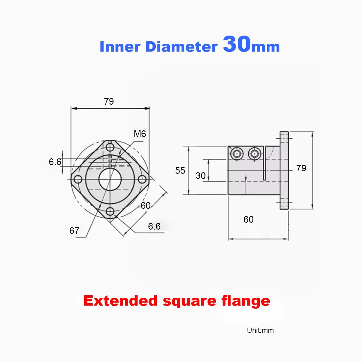 Variant: 1pcs  M30 Square