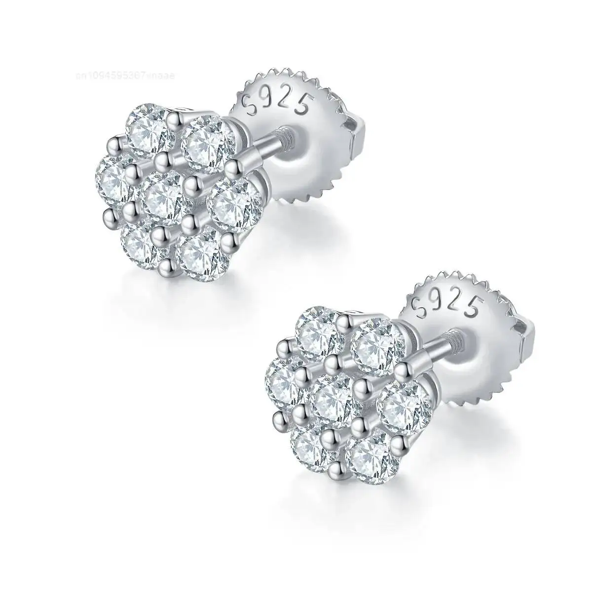 

ZhuangYee Classic Design 925 Sterling Silver GRA Certificated 0.84ct*2PCS Moissanite Round Stud Earrings Trendy Gift