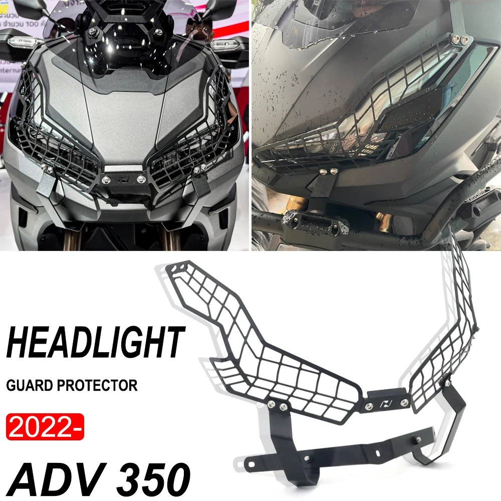 

For HONDA ADV350 ADV 350 Adv350 2022 - 2023 Motorcycle Accessories Headlight Shield Guard Protector Headlamp Mesh Grille Cover