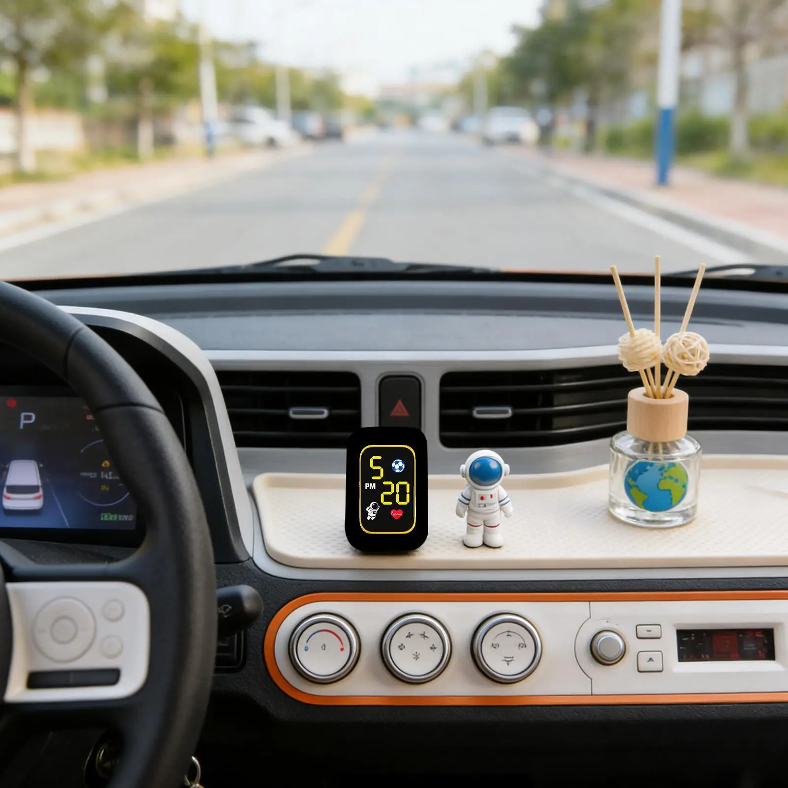 

Motorbike Digital Clock Waterproof Dash Mount Watch Motorbike Mini Clock With Light For Cycling Enthusiasts Commuting Urban Road