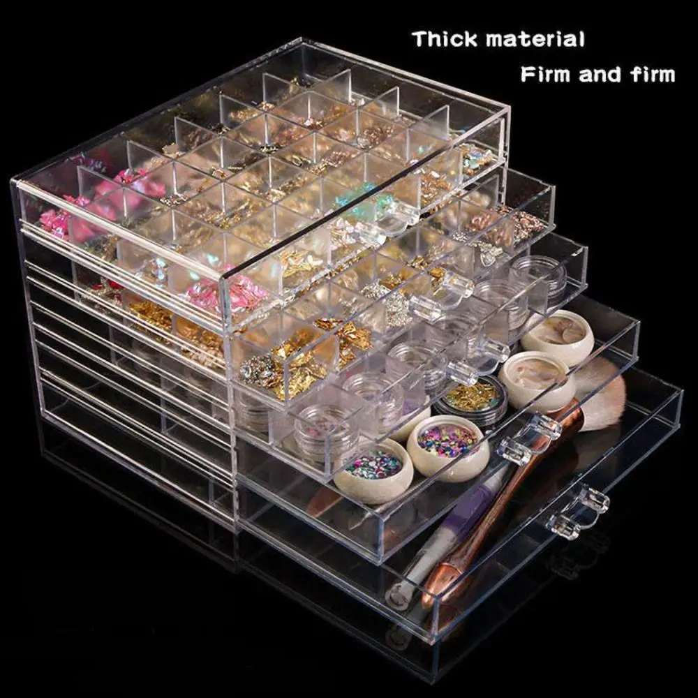 

120Grids Jewelry Storage Box Acrylic Drawer Style Jewelry Transparent Box Ring Earring Necklace Bracelets Jewelry Sorting Box
