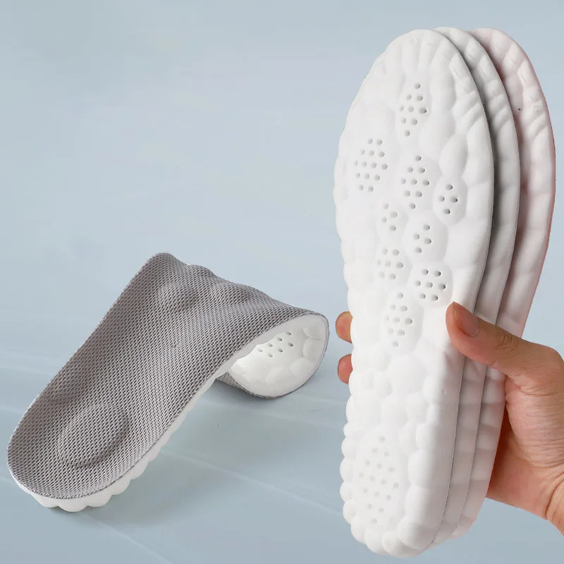 1 par 4d palmilhas de massagem para sapatos esportivos super macio adultos correndo cesta sapato sola arco apoio inserções ortopédicas unisex