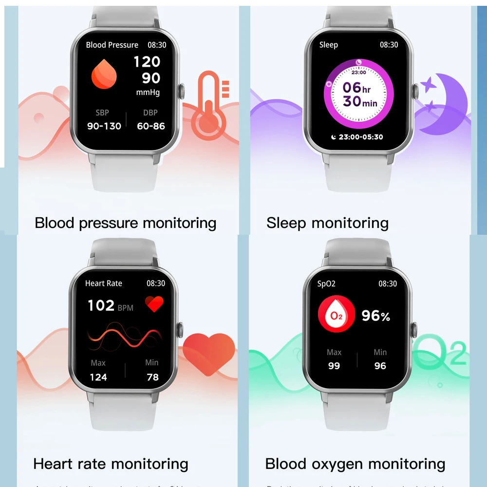 สมาร์ทวอทช์สำหรับผู้ชายและผู้หญิง, ใหม่2024นาฬิกาอัจฉริยะสำหรับผู้ชายและผู้หญิงบลูทูธหน้าจอสัมผัสแบบเต็มรูปแบบสมาร์ทวอท์ชหัวใจ rtae 100โหมดกีฬากันน้ำ