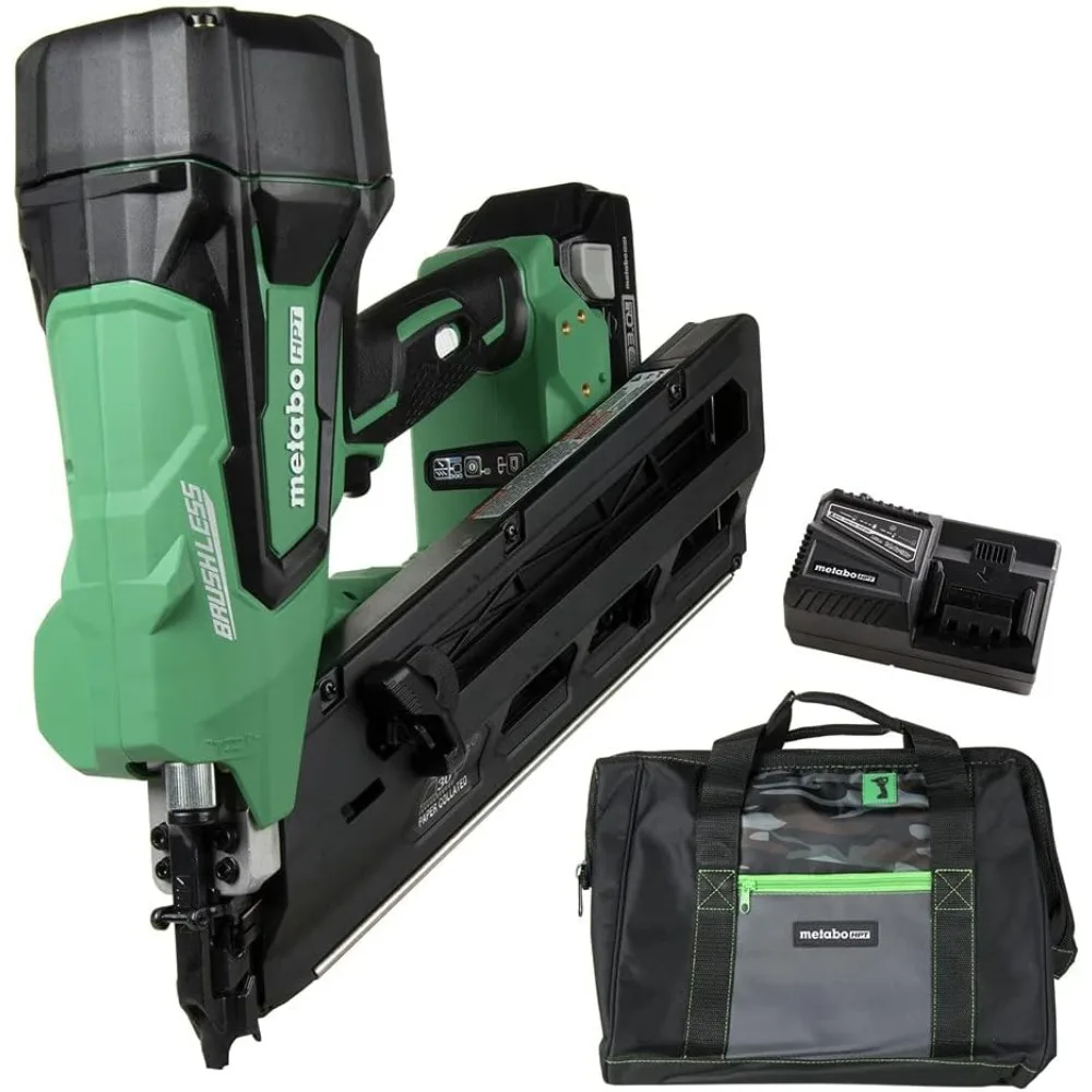 

Cordless Framing Nailer Kit, 18V, Brushless Motor, 2-Inch up to 3-1/2-Inch Clipped & Offset Round Paper Strip Nails