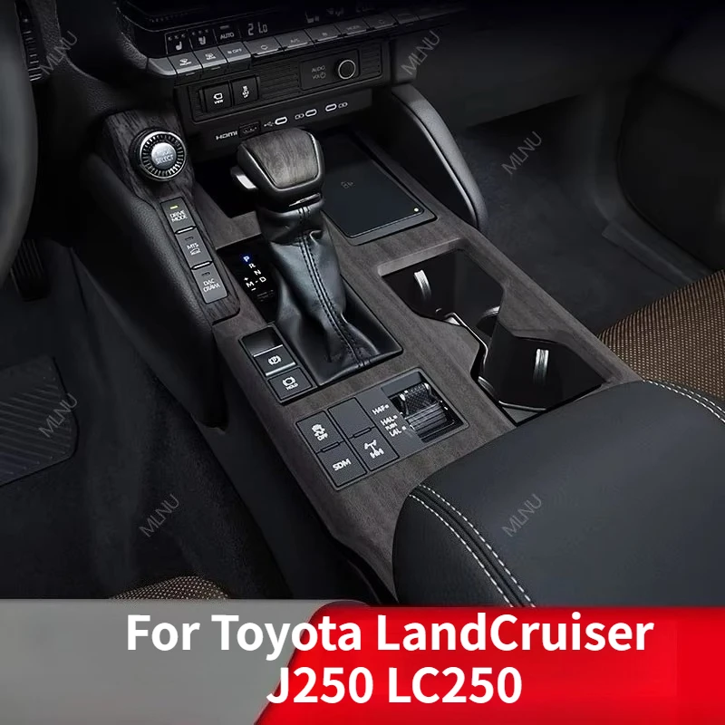For Toyota Land Cruiser Prado J250 LC250 2026 2025 2024 Wood Grain Trim Kit 4WD Switch Car Interior Decoration Accessories