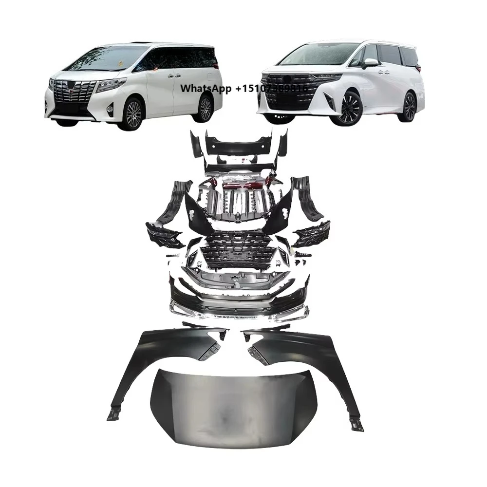 2015 Convert 2023 Alphard 40 Body Kit Upgrade Facelift Conversion Bumper for Alphard 30 to 40 Series Modellista Bodykit