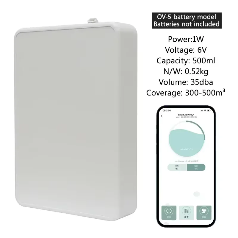 

Smart Aroma Diffuser Wall Mounted Essential Oil Diffuser APP Control Fragrance Diffuser Big Coverage Scent Machine Hotel Home