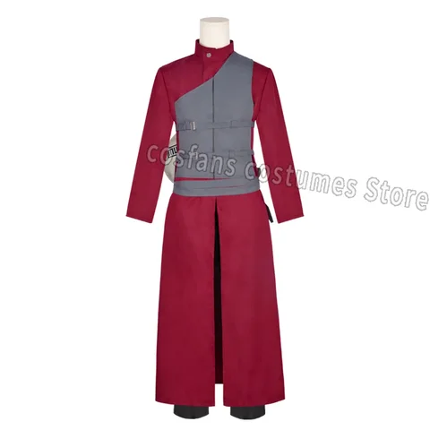 En Stock disfraz de Cosplay Gaara cascada de arena quinto Kazekage pelo rojo Shinobi Ninja tatuaje pegatina conjunto peluca Halloween Navidad