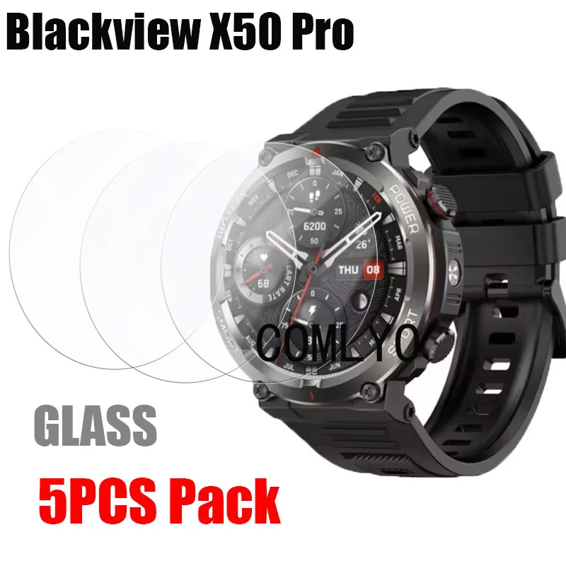 5 pezzi per Blackview W50 PRO Smart watch protezione schermo in vetro temperato 9H 2.5D pellicola
