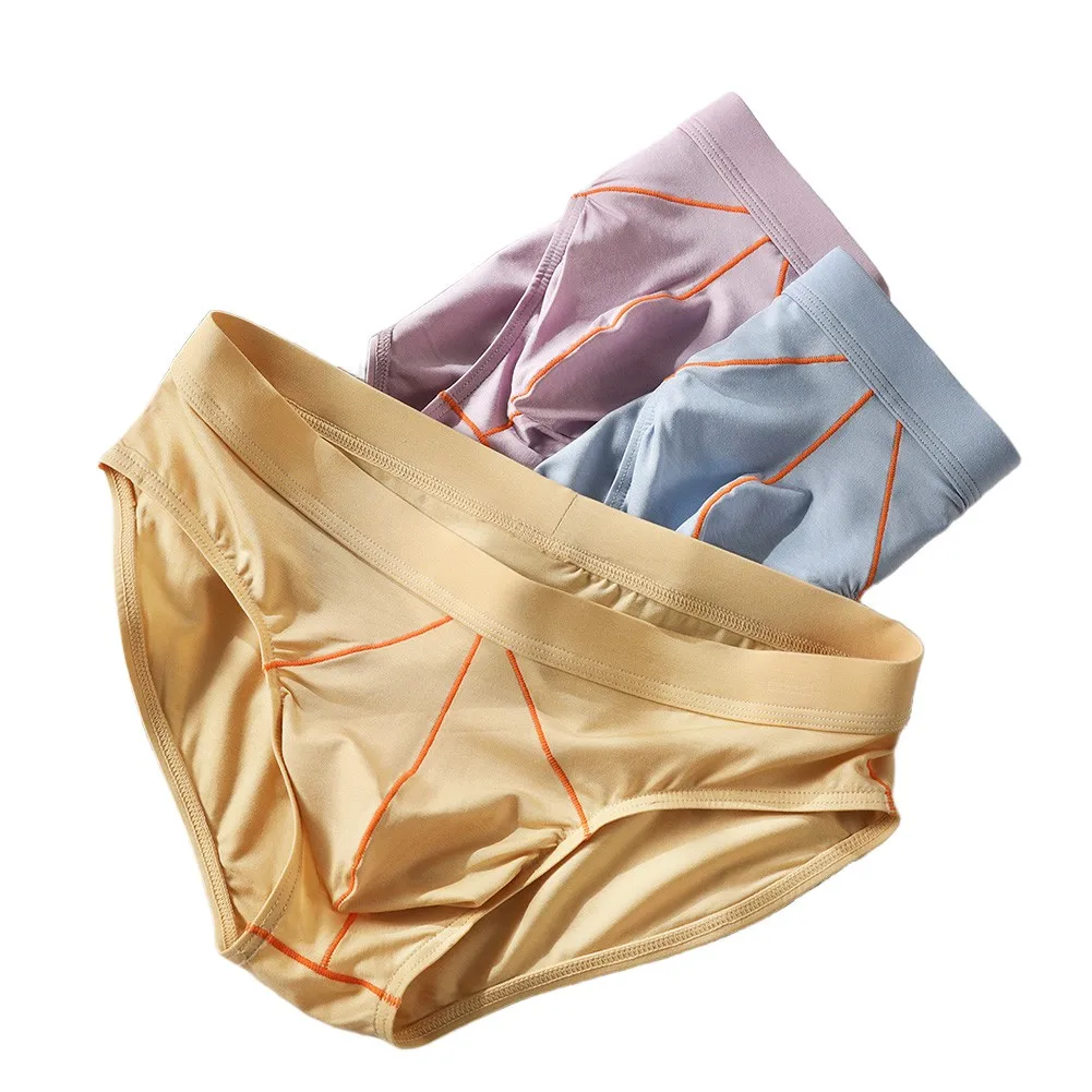 

Men XXL Size Panties Shorts Elastic Lyocell Fabric Pouch Briefs Fashion New Style Underpants Underwear Male Lingerie