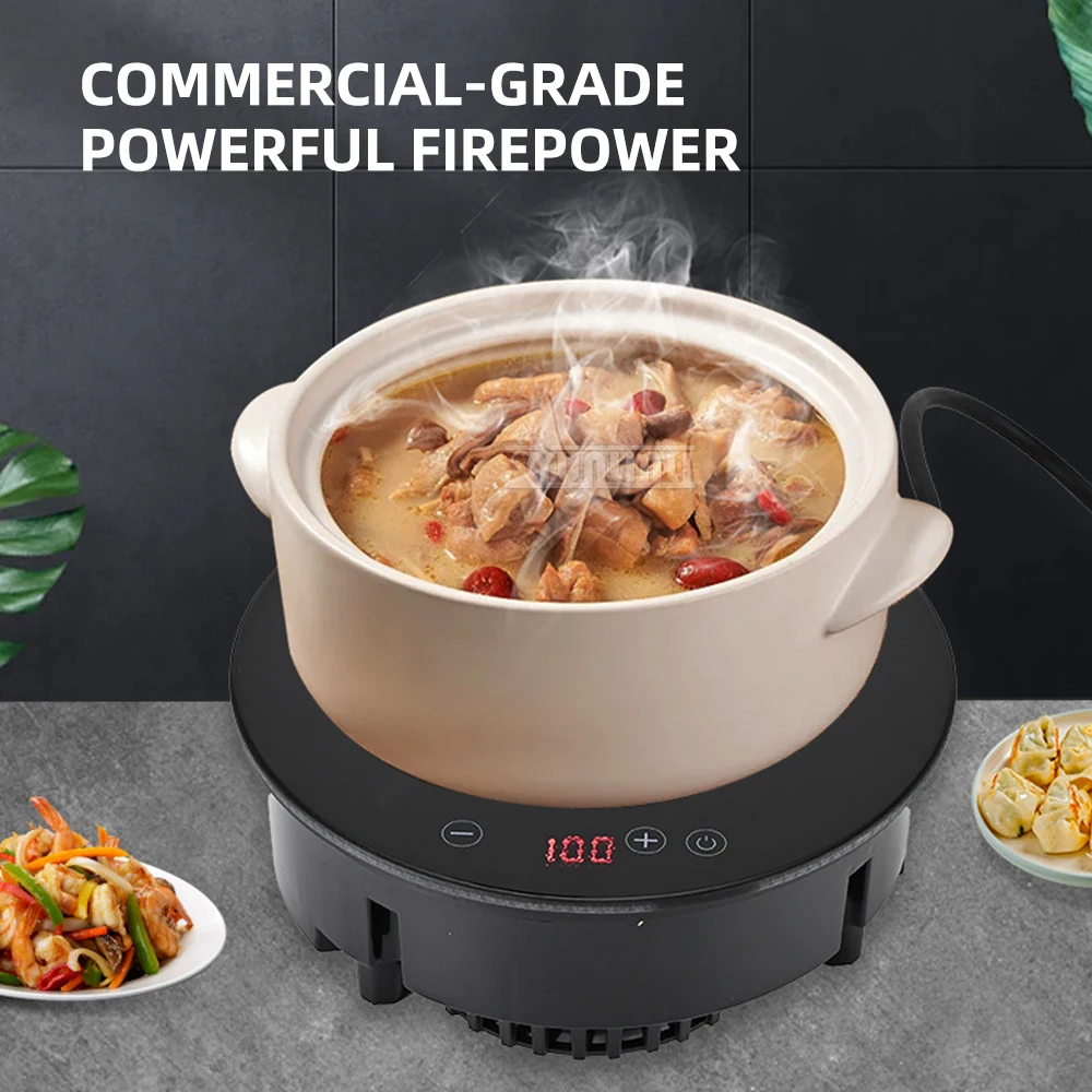 Commercial Induction Cooker Circular ฝัง Panela Inducao 195 มม.หม้อร้อนเปียโน Cottura A Induzione