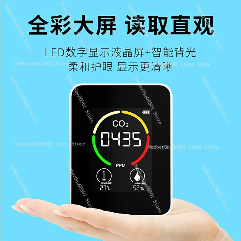 

Портативный детектор углекислого газа (CO2) для измерения уровня CO2 и качества воздуха в доме