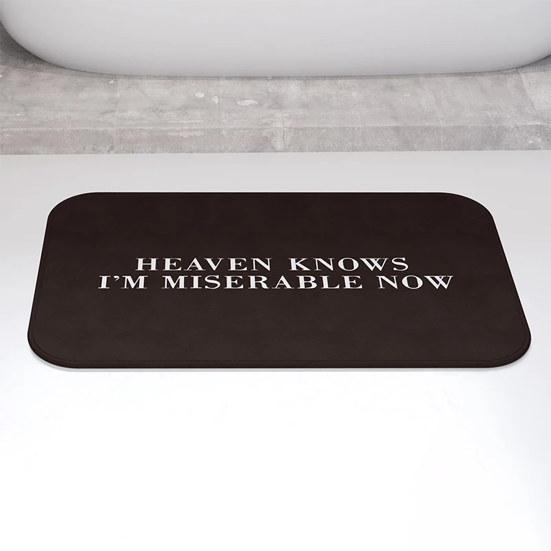 سجادة حمام Aertemisi Heaven Know I'm Mirable Now مع قاعدة غير قابلة للانزلاق ماصة للغاية من الفلانيل