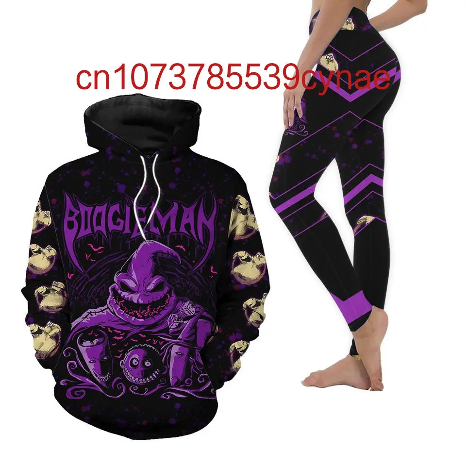 Oogie Boogie Nightmare Before Christmas Combo Hoodie And Legging Set Disney Hoodie Yoga Pants Sweatpants Fashion Sports Suit