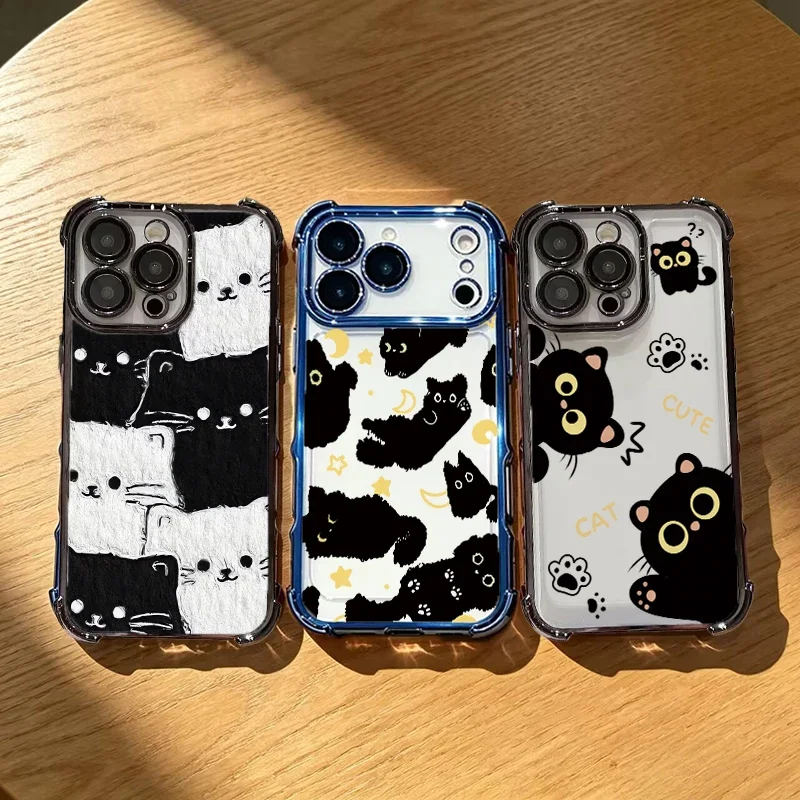 Pertty Cute Cat Animal Case For Samsung Galaxy S26 Ultra S25 FE S24 S23 S22 S21 Ultra Plus FE A57 A56 5G  Silicone Phone Casing
