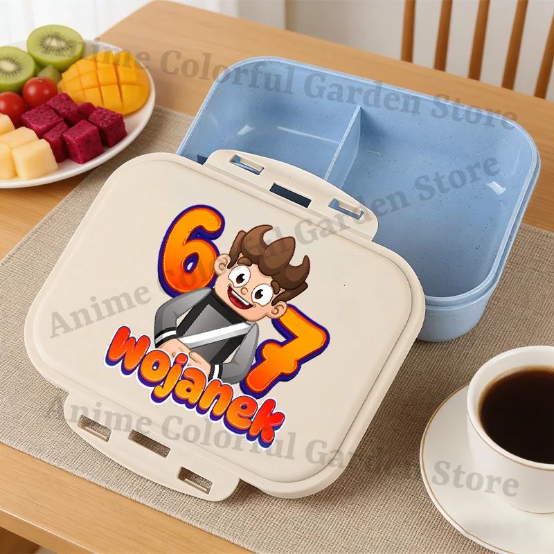 Wojan Team Large Capacity Lunch Box for Boys Girls Anime Cartoon Printed Food Storage Container Students Portable Bento Pouch view 4