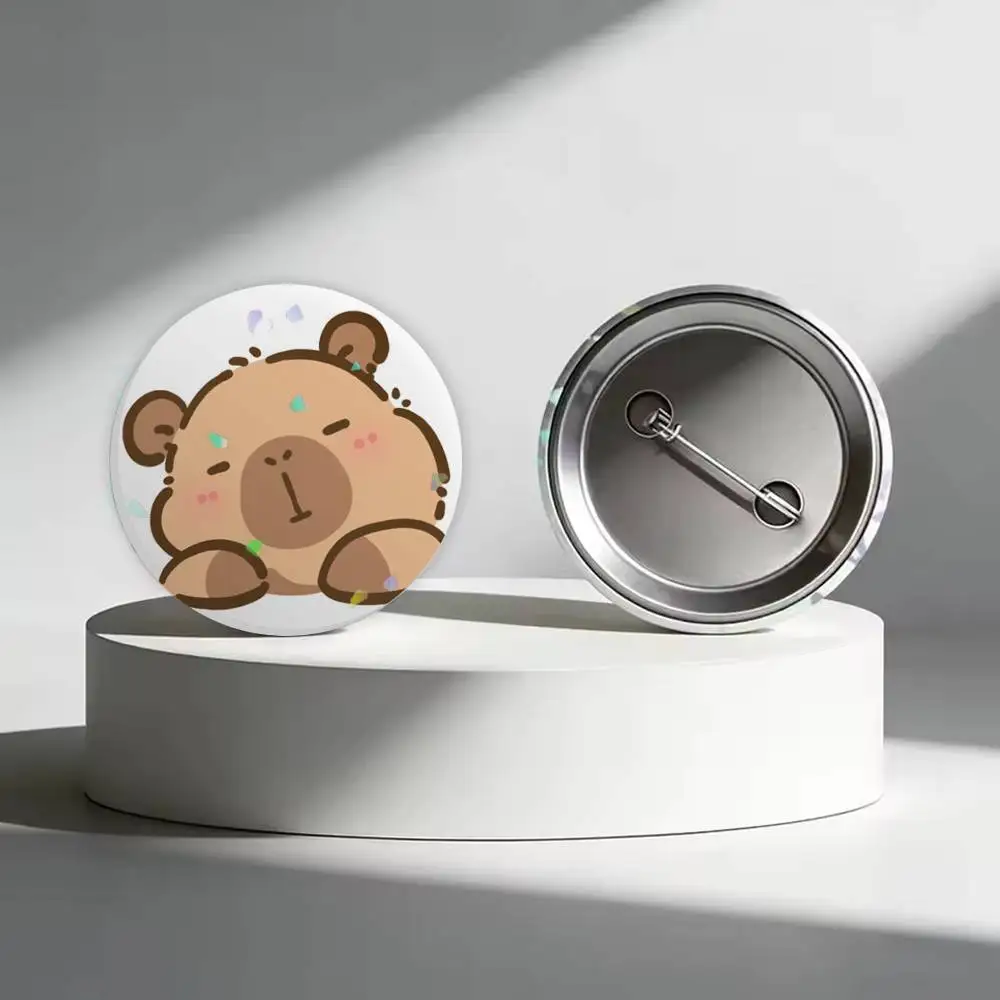 Kawaii Capybara Cute Button Pins Backpack Clothing Decor Brooch Badge Jewelry Gifts for Kids