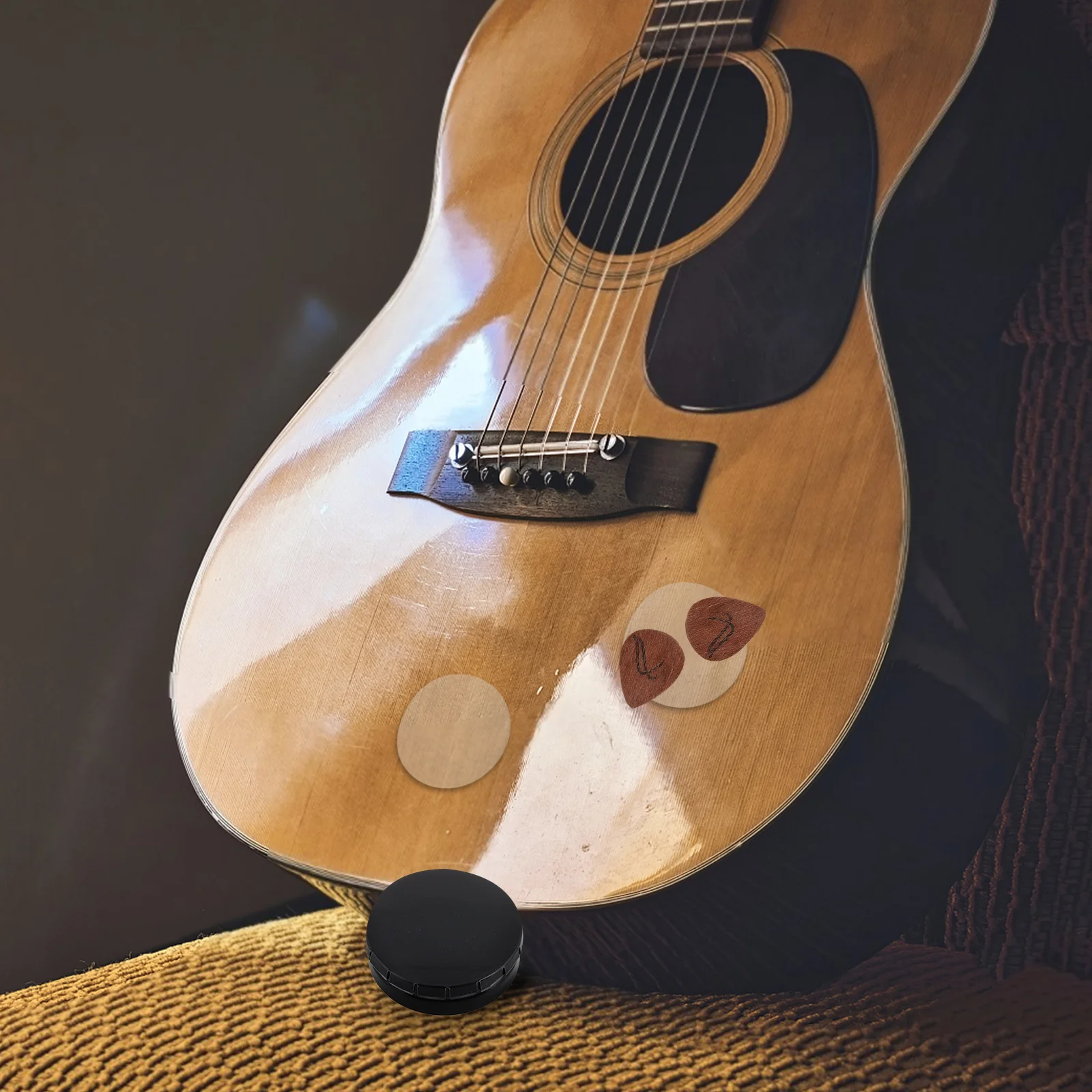 

5Pcs Guitar Pick Holder Stick on Adhesive Storage Organizer Stand for Bass Acoustic Guitar Practice Recording Bass Picks Holder