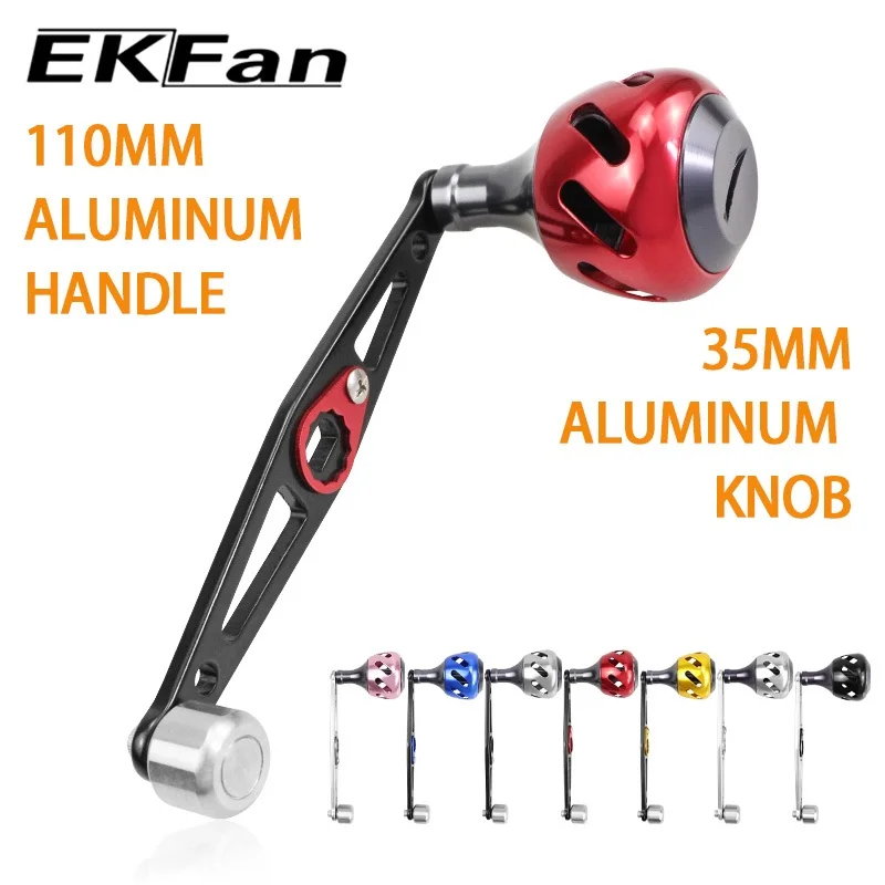 EKFan 110MM Aluminiumlegierung Baitcasting-Angelrollen-Griff für A/D/S 7*4/8*5mm Loch Links/Rechts Universalgriff DIY-Teil – Detail 1